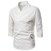 Chinese Top Crane Embroidery Vintage Shirts Tang Suit Kung Fu Traditional Chinese Clothing for Men New Year Clothes Male Hanfu